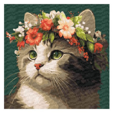 картина за номер. Ідейка 40х40см. "Весняний вінок"  КНО6509
