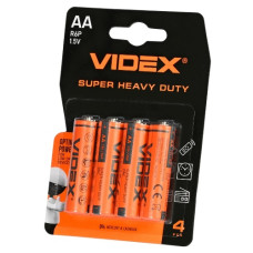 батарейка Videx R 6  1x4 на бліст.  (60/1200)