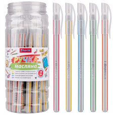 ручка в банці 1 Вересня "2 Smart" кульк. масл. синя 0,6мм.  412096   (30/600/2400)