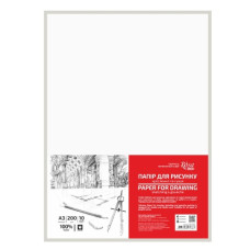 папір для рисунку та креслення ROSA Studio А3/10арк., 200гр./м2, дрібне зерно  169211002