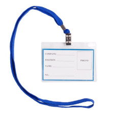 бейдж Buromax BM.5411 гориз. 110x80мм. на шнурку  (50/2000)