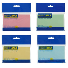 блок з клейким шаром Buromax 76х127мм. 100арк. асорті  ВМ.2314-99  (12/144)