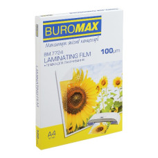 плівка для ламінування Buromax А4/100мкр. 216х303мм. 100шт.  ВМ.7724  (10)