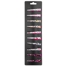 качечка для волосся металева з принтом  Р32-1  (120)