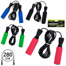 скакалка 306см., мотузка гума 280см., 2 ручки EVA 26см., підшипник в кул. 14х21х3см. MS 0186-2 (100)