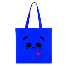 сумка-шопер велика 45х43см., бязь синя, "Панда" Kvarta  0117  (10)