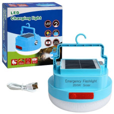 лампа акумуляторна 12,5х8см. від USB та сонця пл. з гачком  Т125  (30)