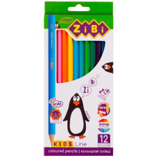 олівці кольор. Zibi Kids Line 12кол. шестигр., карт. уп., заточ.  ZB.2414  (24/240)
