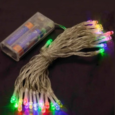електрогірлянда  30 LED 3м. на батарейках, мульти світло  1103-54
