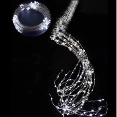 електрогірлянда пучок-роса 200 LED, 10 ліній по 2м., 8 режимів, USB, білий колір  1920-03