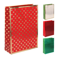 пакет подар. Buromax паперовий новорічний 18х23х8см., тиснення фольгою  ВМ.2000179  (12/720)