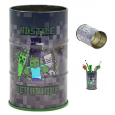 стакан для ручок YES "Minecraft" металевий круглий  708376  (100)