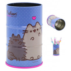 стакан для ручок YES "Pusheen" металевий круглий  708377  (100)