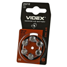 батарейка Videx ZA312 (PR41) 1х6 на бліст.  (6/60)
