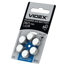 батарейка Videx ZA675 (PR44) 1х6 на бліст.  (6/60)