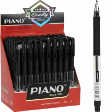 ручка Piano РТ-350 кульк. масл. з грипом чорна  (50/2400)