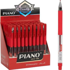 ручка Piano РТ-350 кульк. масл. з грипом червона  (50/2400)