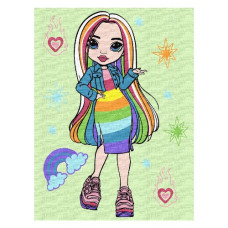 картина за номер. Ідейка 30х40см. "Rainbow High Amaya Raine"  КНО1236