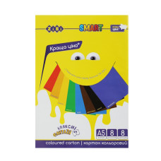 картон кольоровий Zibi Smart Line А5 8арк./8кол. в рукаві   ZB.1957  (40)