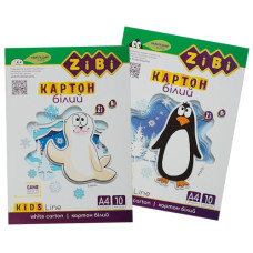 білий картон Zibi Kids Line А4 10арк. в папці  ZB.1990  (20)