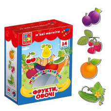 набір магнітів "Мій маленький світ. Фрукти. Овочі" Vladi Toys  VT3106-11