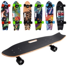 скейт 71х20см. (наждак), алюм. підвіска, колеса ПУ, підш. АВЕС-7, дерево клен  MS 3390  (6)