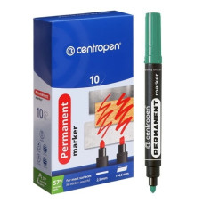 маркер Centropen 8566 круглий товстий зелений 2,5мм.  (10/200)
