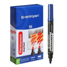 маркер Centropen 8576 клиноподібний товстий синій 1-4,6мм.  (10/200)