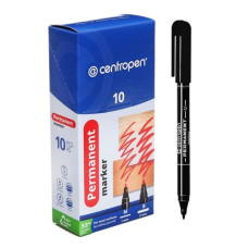 маркер Centropen 2846 тонкий чорний, накінечник 1мм.  (10/200)