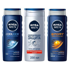 гель для душу Nivea Men для чоловіків 250мл. (в ас-ті)