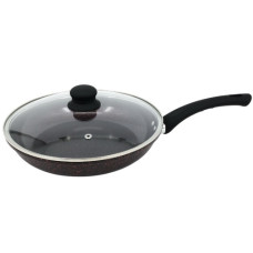 сковорідка A-Plus 28х5см. з кришкою, мармурове покриття  1110  (12)