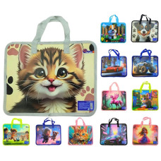 сумка пласт. дитяча J.Otten  А4 із тканинними ручками  S2025  (12/120)