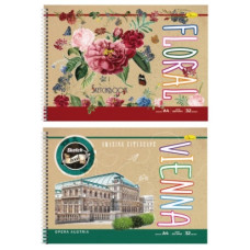 скетч-бук Апельсин "Крафт" А4/32арк. на спіралі, блок офс. 140гр./м2  СБК-А4-32  (16)