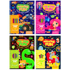 набір для творчості "Coloring Fun" розмальовка на спіралі з олівцями Апельсин  НТ-39  (8)