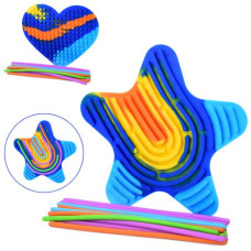 дошка для сенсорної активності двостороння, силіконові палички, в кул. 19х23х2см.  GS0111  (100)