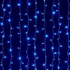 електрогірлянда штора 120 LED 1,8х1,2м., 12 ліній, синій колір  1518-02