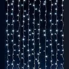 електрогірлянда штора 120 LED 1,8х1,2м., 12 ліній, білий колір  1518-03