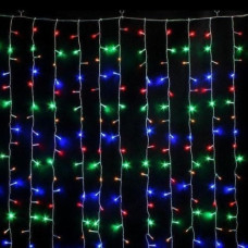 електрогірлянда штора 240 LED 3х1,5м., 20 ліній, мульти колір  1530-01