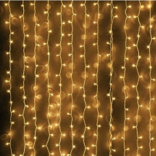 електрогірлянда штора 240 LED 3х1,5м., 20 ліній, теплий білий колір  1530-07
