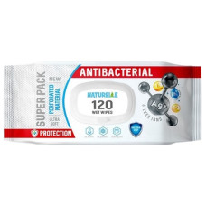 серветки вологі Naturelle antibacterial, D-panthenol, вітамін Е, іони срібла 120шт.  (8)