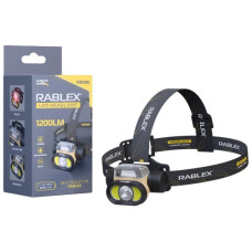 ліхтарик налобний Rablex 1200Lm  (white+red), Li-ion, Type-C, sensor  RB986-XPE+2COB