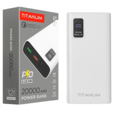 акумулятор Power Bank Titanum 20000mAh, 22,5W, QC+PD, білий  TPB-727S-W