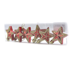 набір ялинкових прикрас "Зірки" 6шт., ціна за набір  6527-Р1-301