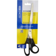 ножиці Economix E40415  25см., пласт. ручки, на бліст.  (12/96)
