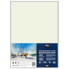 папір для акварелі ROSA Studio А3/10арк., 220гр./м2, середнє зерно  16931004
