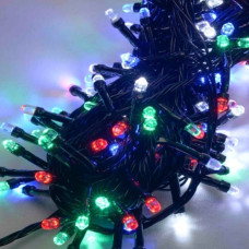 електрогірлянда рубінка 400 LED, чорний провід, мульти колір  1247-01