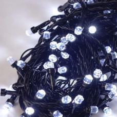 електрогірлянда рубін 100 LED, чорний провід, 7м., білий колір  1281-03