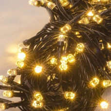 електрогірлянда рубін 100 LED, чорний провід, 7м., теплий білий колір  1281-07