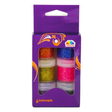 гуаш Гамма (НВ) "Творчість"  6кол./10мл. з блискітками  400204  (12)