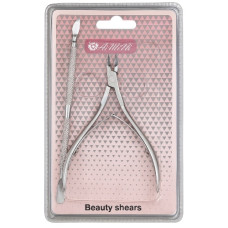 манік. набір кусачки + пушер на бліст.  AMN-SQ0151  (12/600)